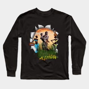 Mother and child of Africa Long Sleeve T-Shirt